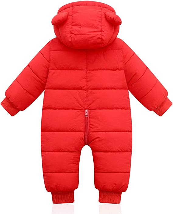 Baby Romper Met Berenoortjes Warme Winteruitvoering