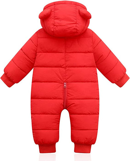Baby Romper Met Berenoortjes Warme Winteruitvoering