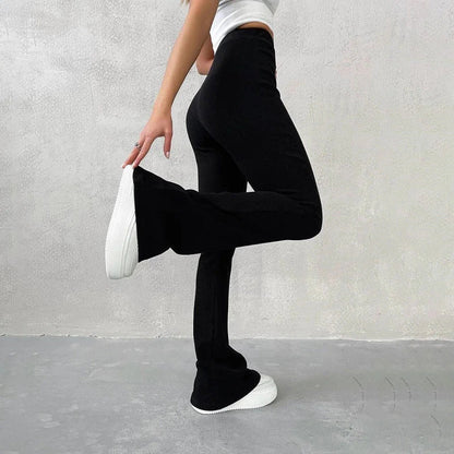 Comfortabele Flared Broek Wijd Been Moderne Stijl