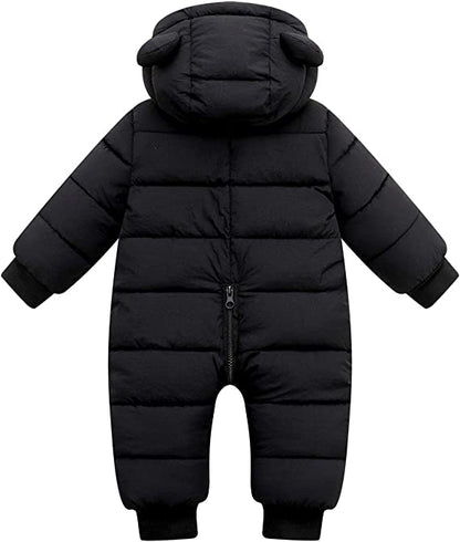 Baby Romper Met Berenoortjes Warme Winteruitvoering