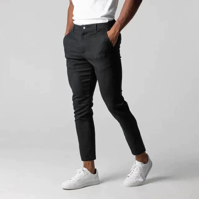 Slimme Chino Broek voor Mannen Sebastiaan Zwart