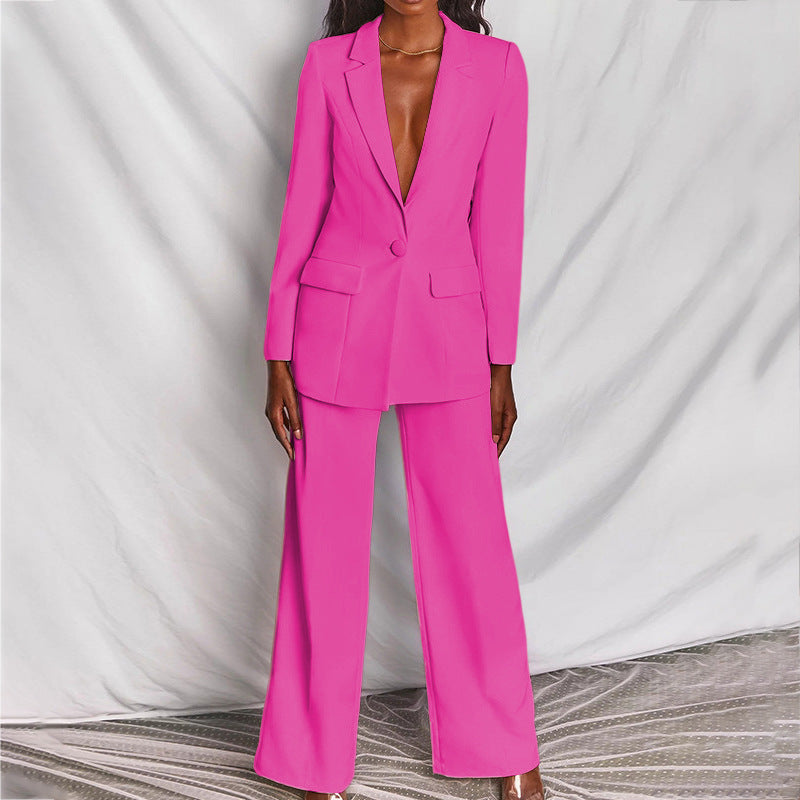 Alessandra - Smaakvolle blazer en pantalon in een chique zakelijke look