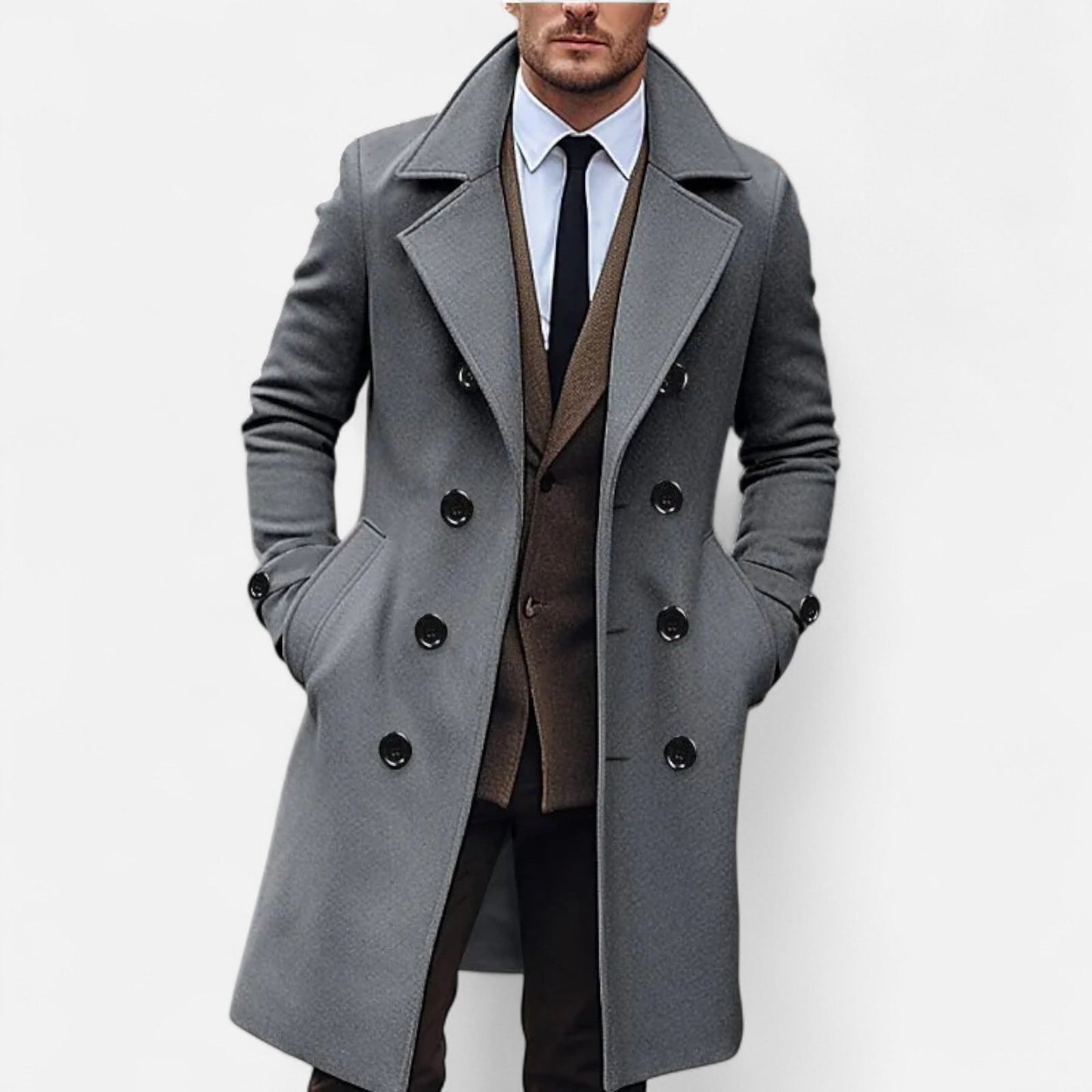 Alessio | Cappotto Lungo Elegante e Raffinato da Uomo 3