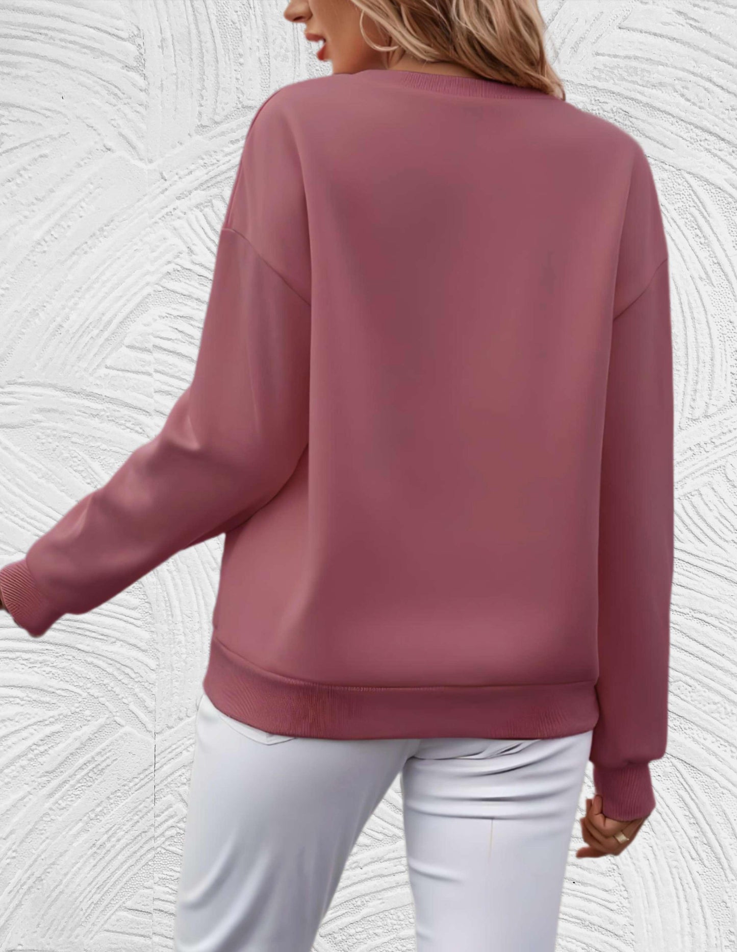 Dames Oversized Sweater Ronde Hals Zacht en Warm