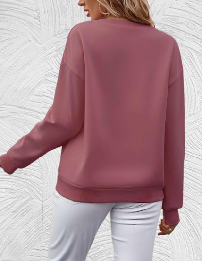 Dames Oversized Sweater Ronde Hals Zacht en Warm