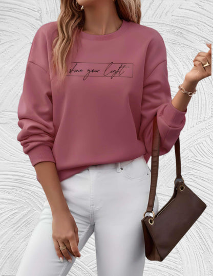 Dames Oversized Sweater Ronde Hals Zacht en Warm