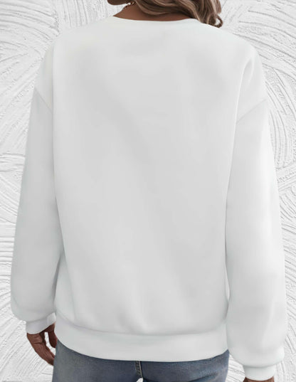 Dames Oversized Sweater Ronde Hals Zacht en Warm
