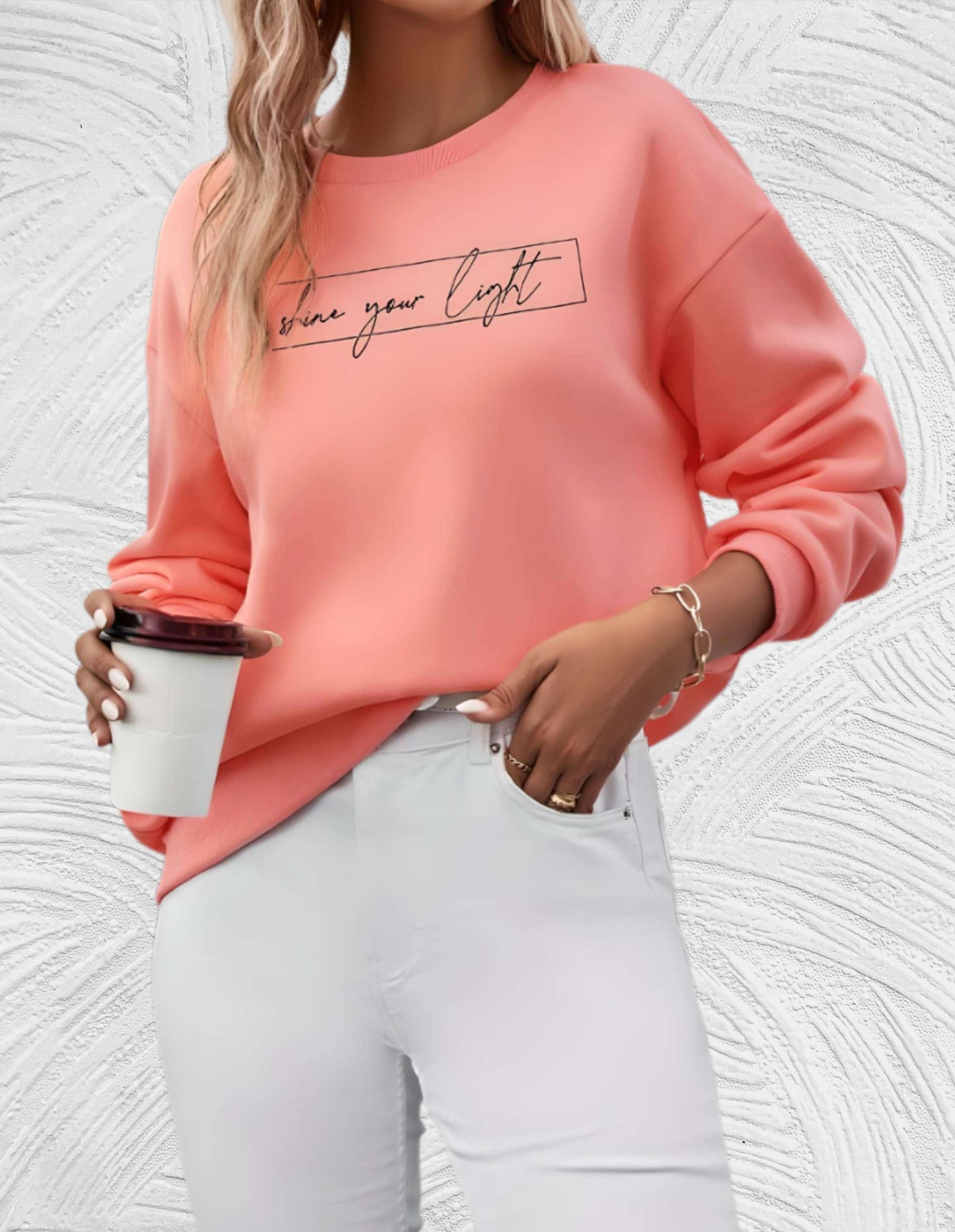 Dames Oversized Sweater Ronde Hals Zacht en Warm