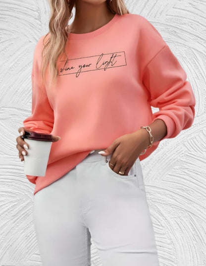 Dames Oversized Sweater Ronde Hals Zacht en Warm