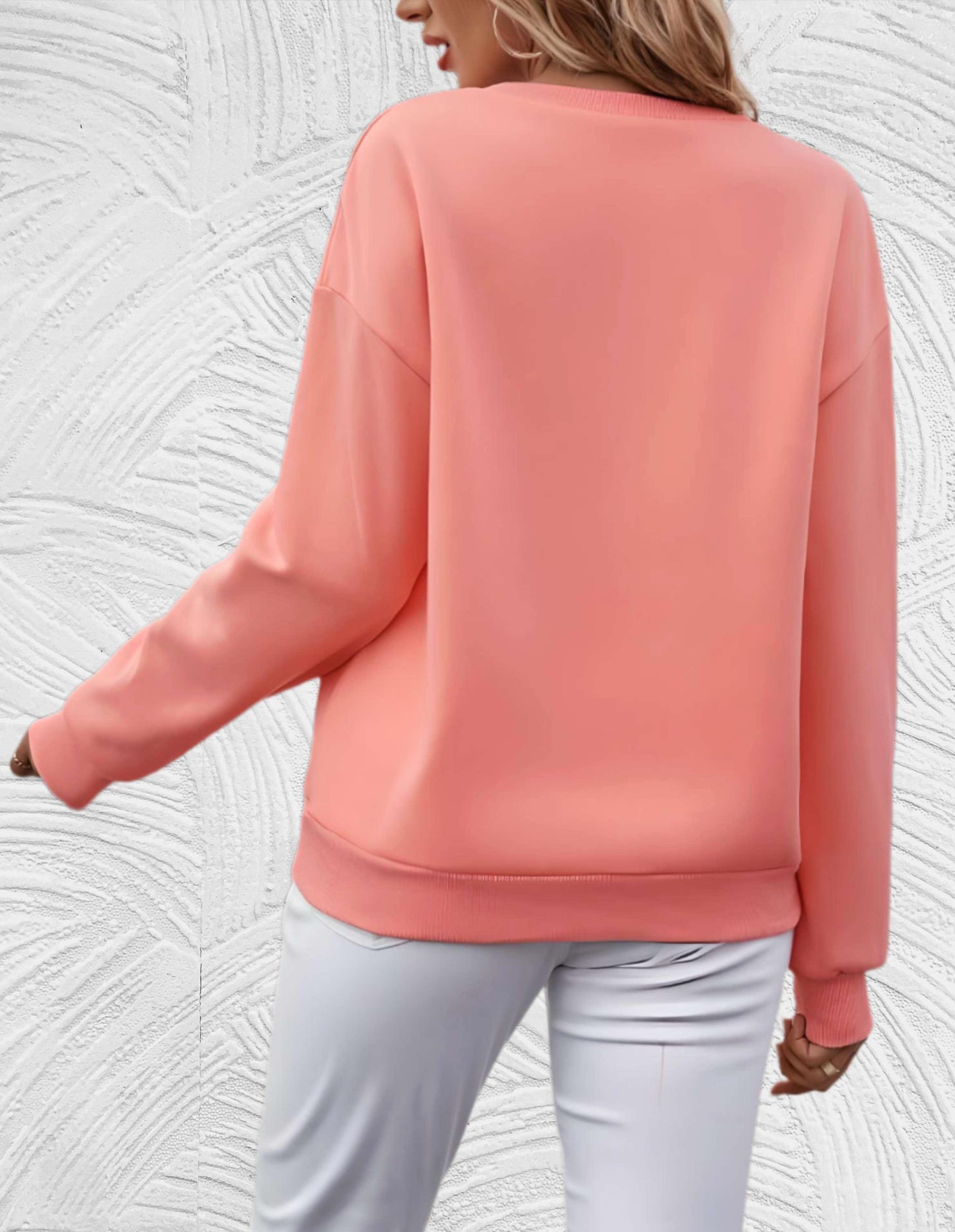 Dames Oversized Sweater Ronde Hals Zacht en Warm