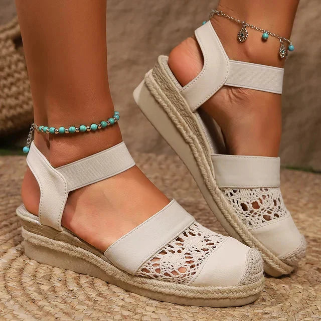 Dames Sandalen met Hak Gesloten Teen Comfortabel - Mode Vibes