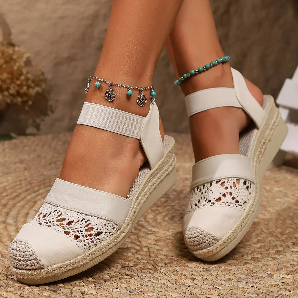 Dames Sandalen met Hak Gesloten Teen Comfortabel