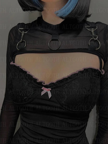Betoverende Stijl Luxe Pastel Goth Jurk voor Vrouwen