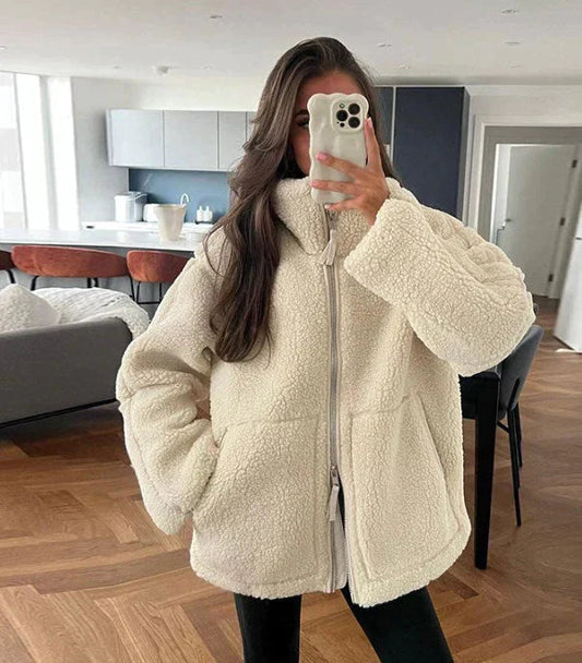 Alyssa | Dames Oversized Fleecejack – Zacht, Warm & Casual 0