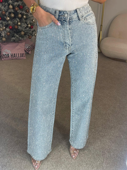 Amelia | Stijlvolle glitterjeansbroek 3