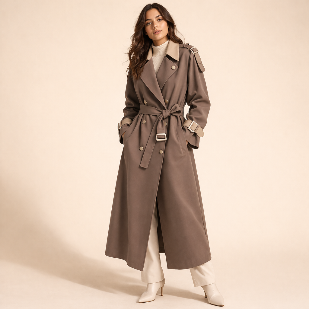Amélie | Elegante e intramontabile trench lungo 1