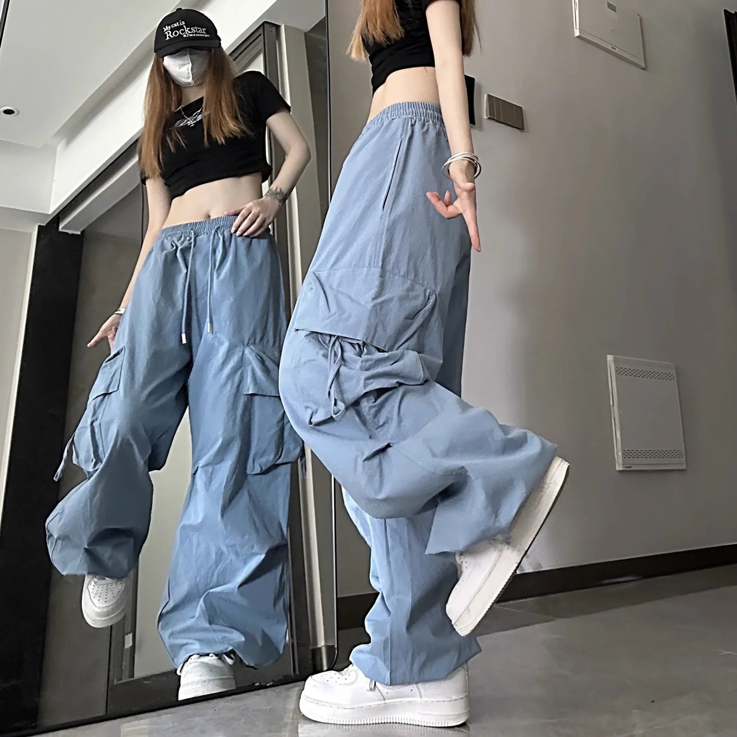 Retro Zomer Werkbroek Hoge Taille