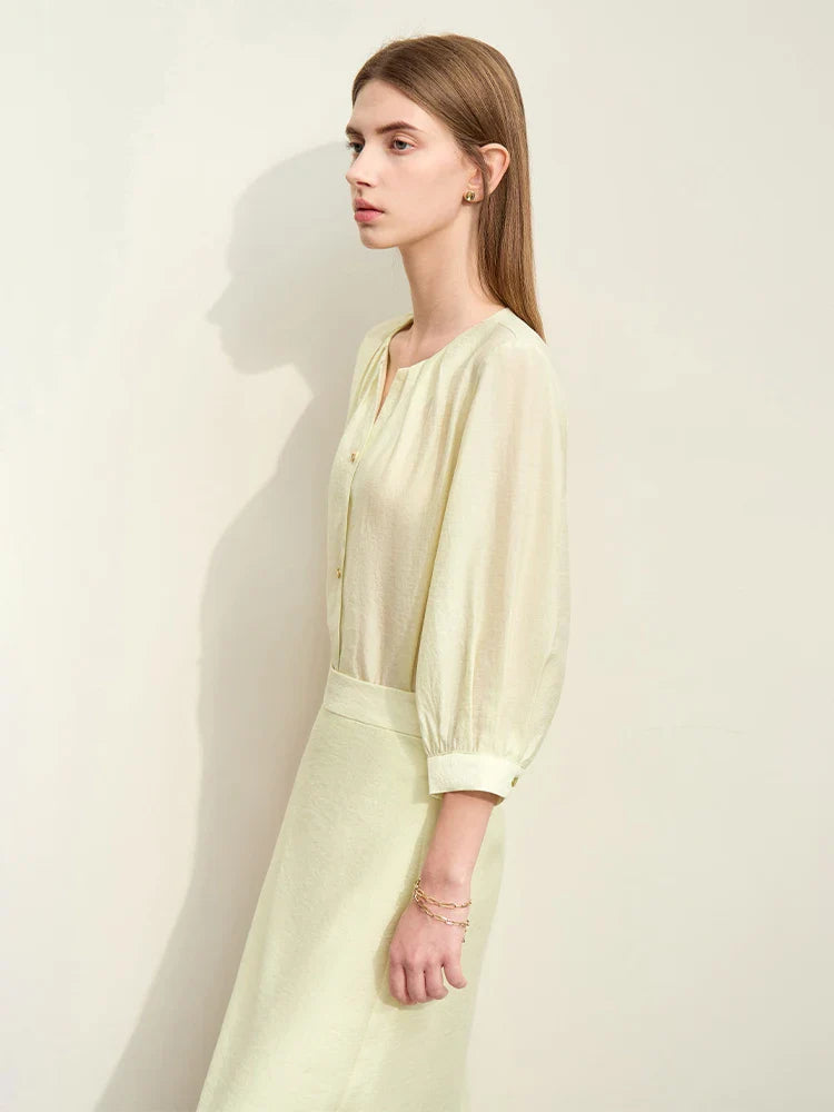 Amii Minimalisme Zomer Blouse
