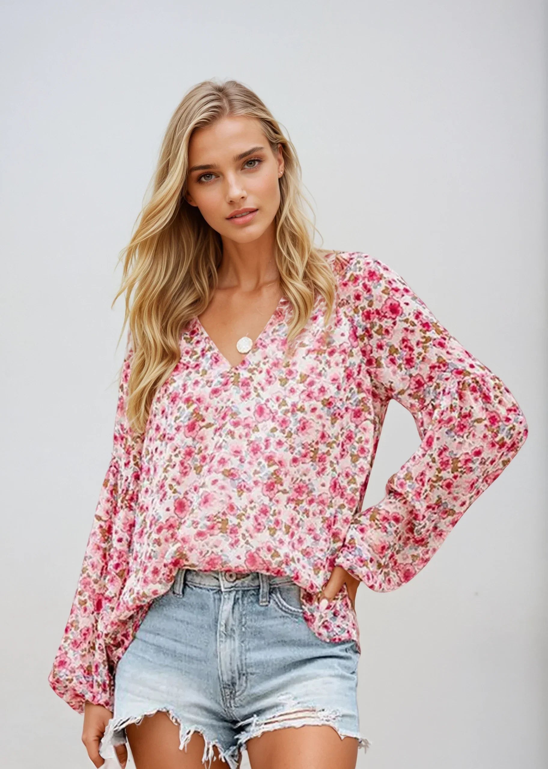 Moniek | Blusa Floreale Casual-1
