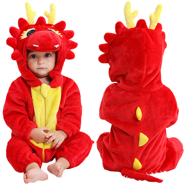 Baby Onesie met Capuchon Zachte Warmte voor Winter