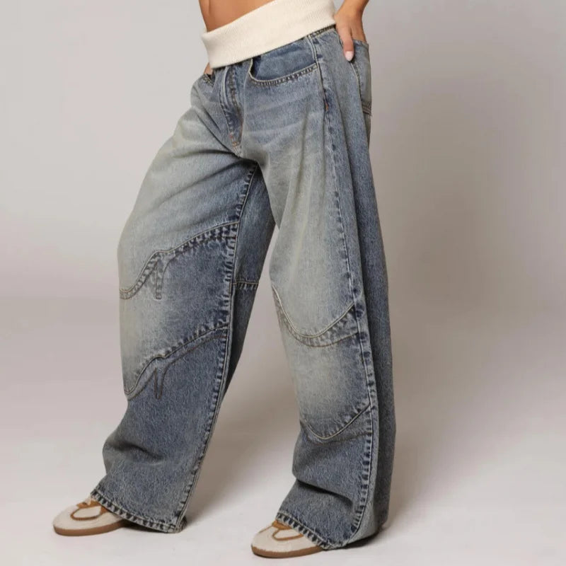 Angelica | Vintage gewassen & comfortabele baggy jeans 2