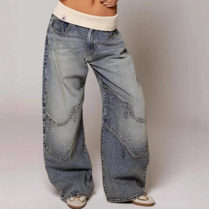 Angelica | Vintage gewassen & comfortabele baggy jeans 5