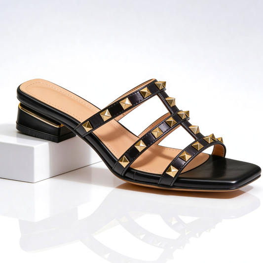 Angelika | Elegante sandalen met gouden accenten 0