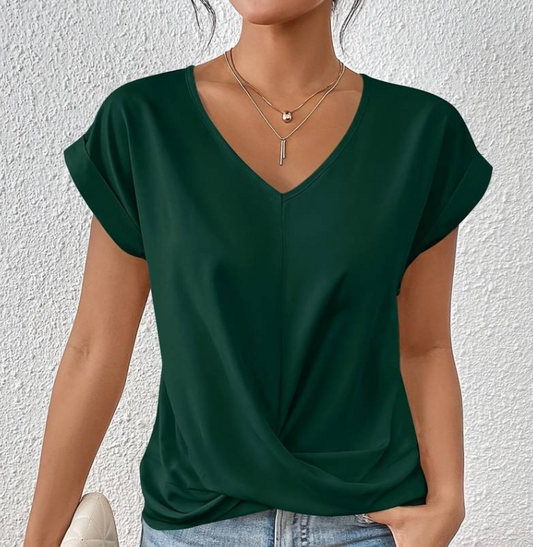 Angelika | Lichtgewicht zomerblouse met V-hals