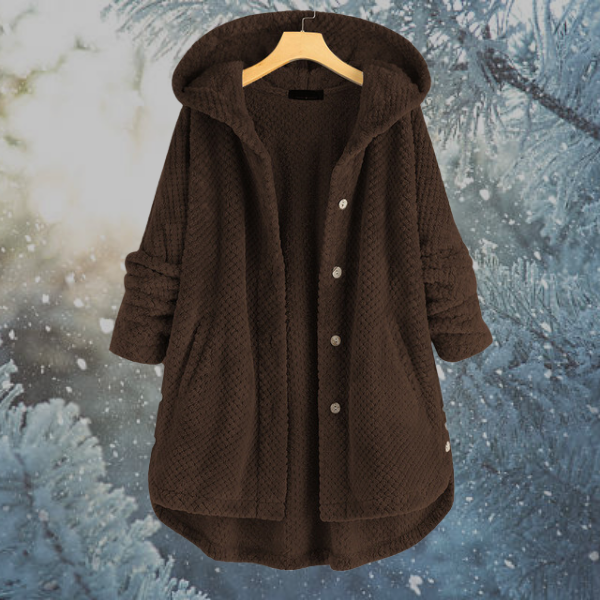 Dames Fleece Jas Met Capuchon Warm en Waterdicht