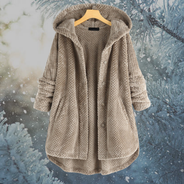 Dames Fleece Jas Met Capuchon Warm en Waterdicht