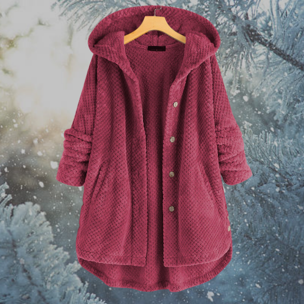 Dames Fleece Jas Met Capuchon Warm en Waterdicht