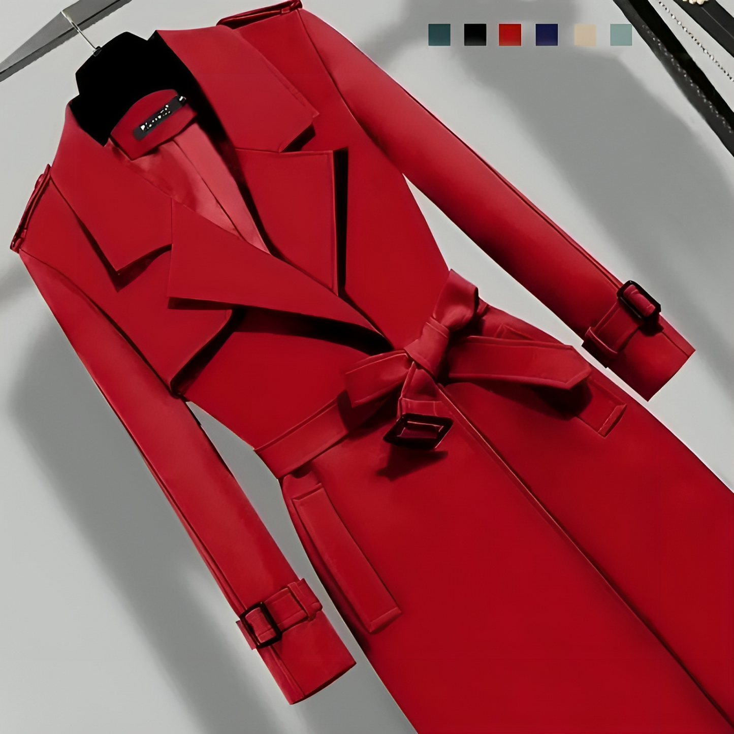 Dames Trenchcoat Klassiek met Taille en Knoopsluiting