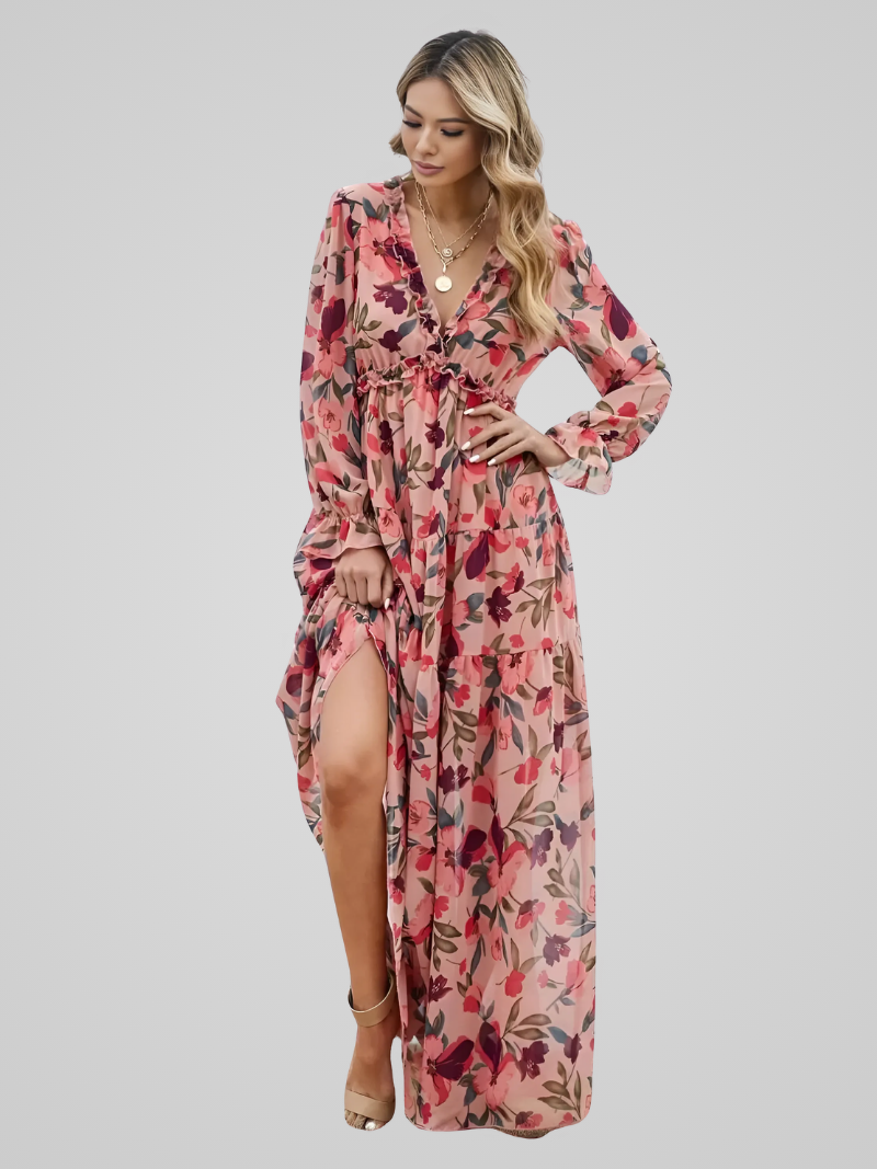 Elegante Maxi Jurk voor Dames Zwart Wilde Stijl - Mode Vibes