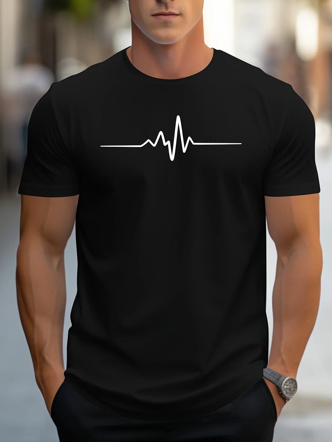 Antonio | T -shirt slank passen bij moderne grafische print