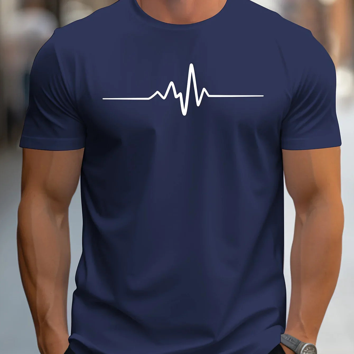 Antonio | T -shirt slank passen bij moderne grafische print