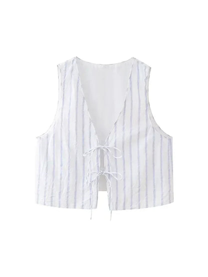Lunora Zomerset: Gestreepte Top en Hoge Taille Broek