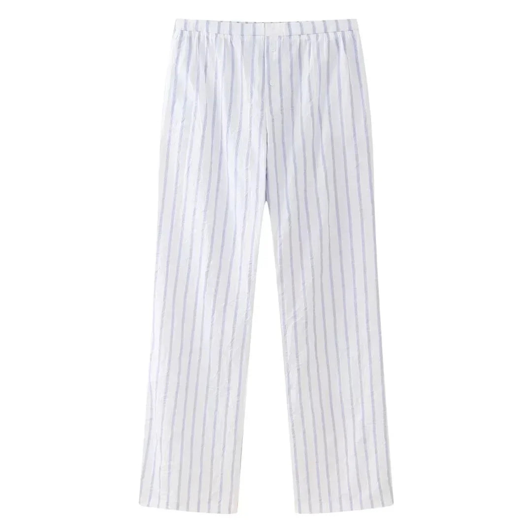 Lunora Zomerset: Gestreepte Top en Hoge Taille Broek