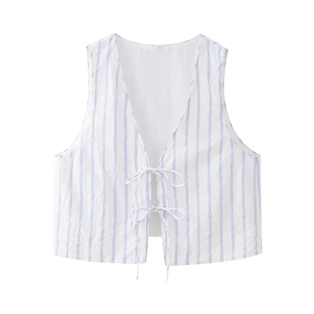 Lunora Zomerset: Gestreepte Top en Hoge Taille Broek
