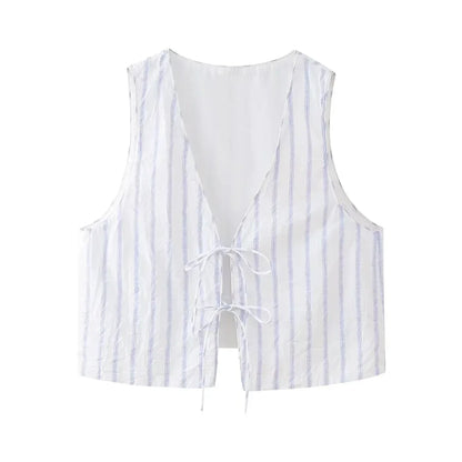 Lunora Zomerset: Gestreepte Top en Hoge Taille Broek