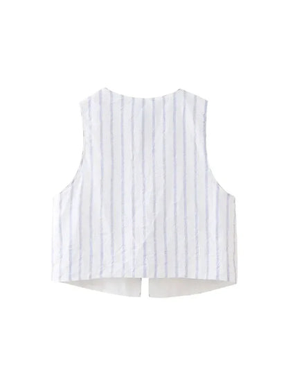 Lunora Zomerset: Gestreepte Top en Hoge Taille Broek