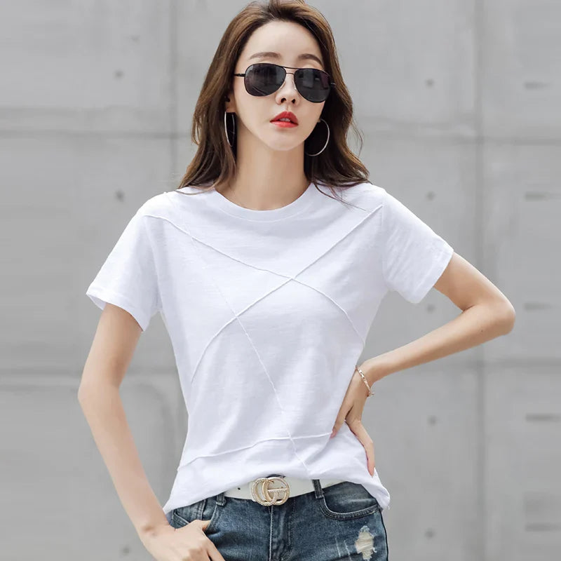 Zomer Slimme Bamboe T-Shirts voor Vrouwen