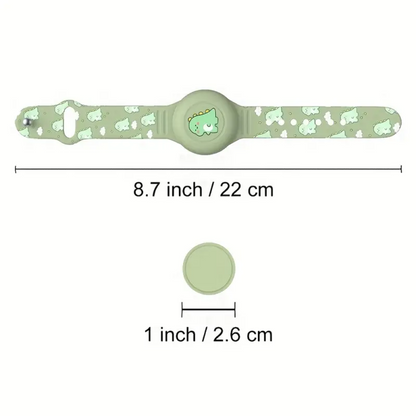 Kinderen Armband met Airtag Hoesje Dino Track