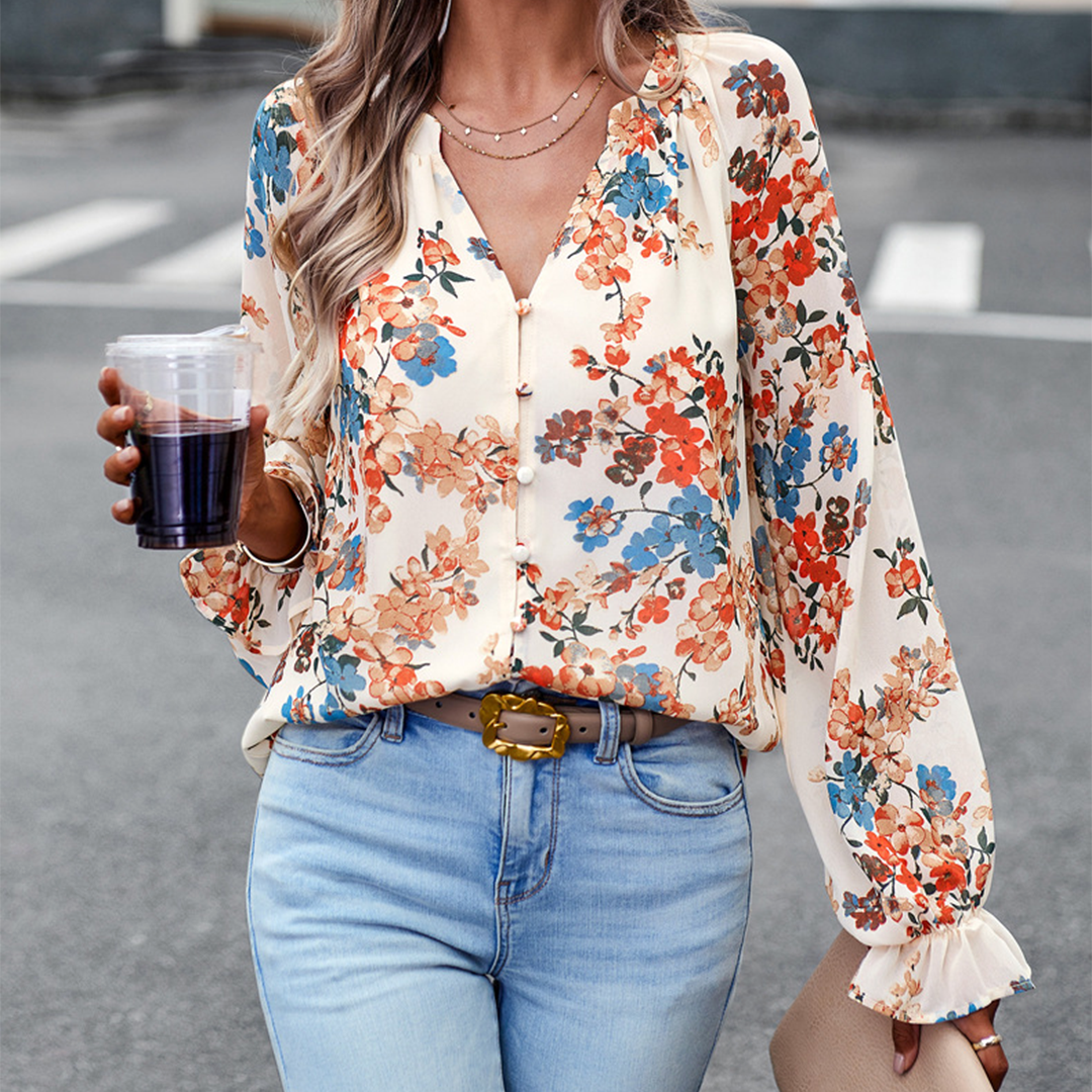 Vrouwelijke Blouse Elowise Stijlvol en Veelzijdig - Mode Vibes