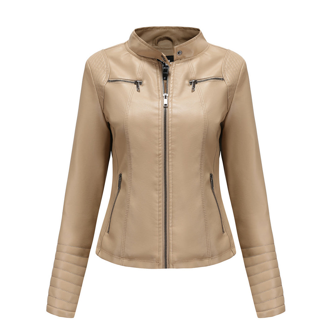 Leren Dames Jas Stoer Elegant Model