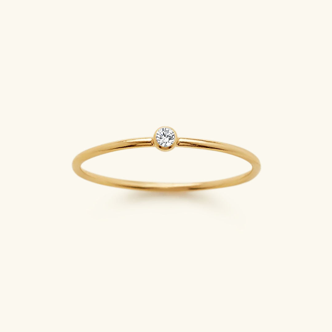 Geboortesteen Ring Zirkonia Celestia