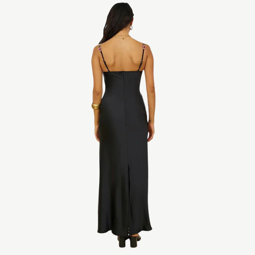 Satijnen Slipjurk Luxe Celeste Kleur