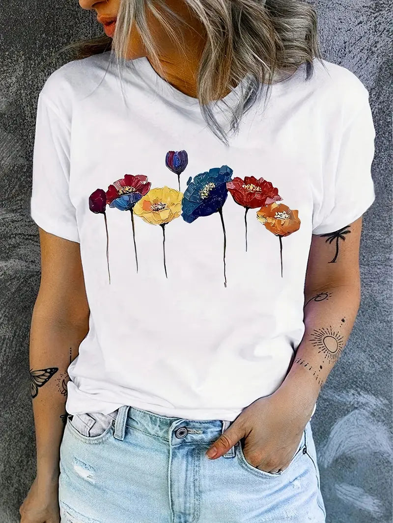 Arianna | Ademend shirt met bloemenprint