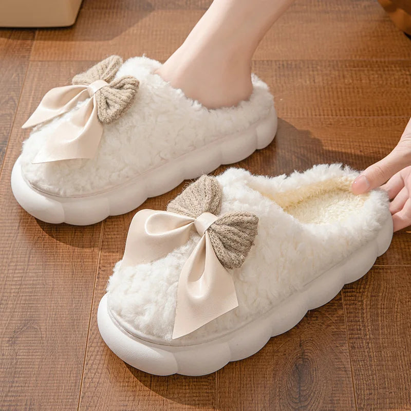 Arianna | Winterpantoffels met strik