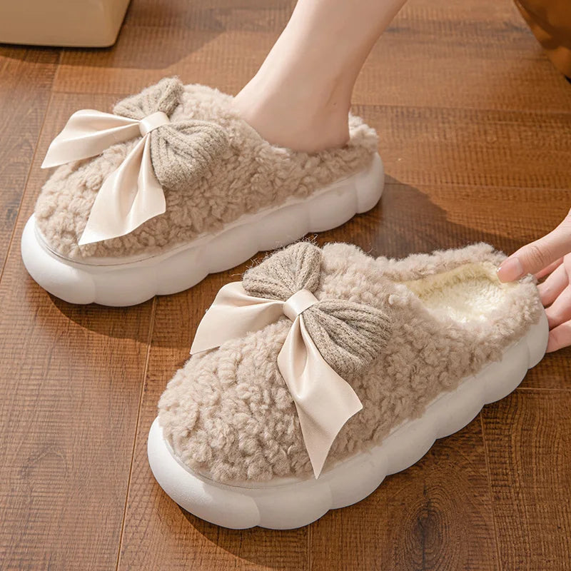 Arianna | Winterpantoffels met strik