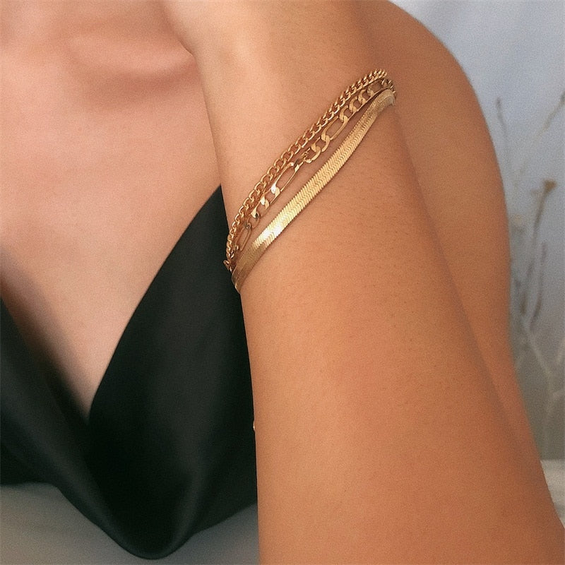 Armband Set 3-delig Zilver Ketting